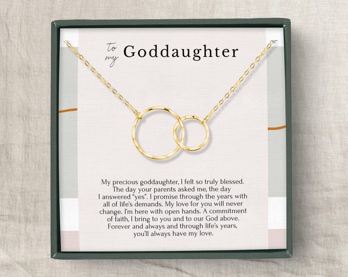 Goddaughter gifts from godmother | Girls baptism necklace | Christening gift for goddaughter | Confirmation gift | Baptism gift girl