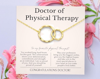Doctor of Physical Therapy Graduation Necklace Gift | Graduation Gifts Ideas for Her | DPT Assistant Necklaces Gifts with Message Card