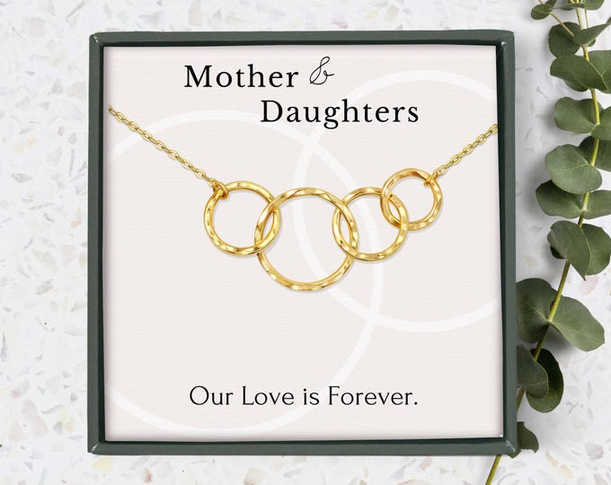 Mom with 3 daughters gift | Mothers day gift for mom | To my mom necklace | Gift for mom from daughter | Jewelry for mom birthday