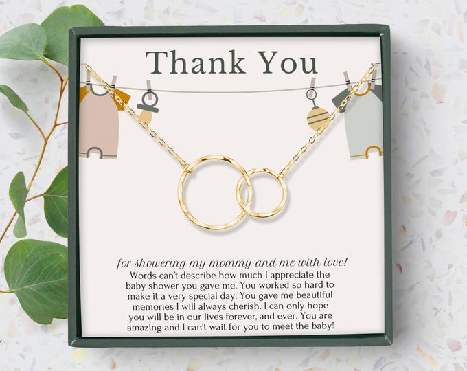 Baby shower hostess gift thank you baby shower host gifts baby shower wording baby shower favors Pregnancy wish necklace Gifts for her