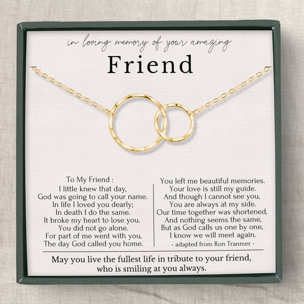 Verlies van vriend ketting cadeau, beste vriend herinnering ketting, gebroken ketting gedicht of sterling zilver