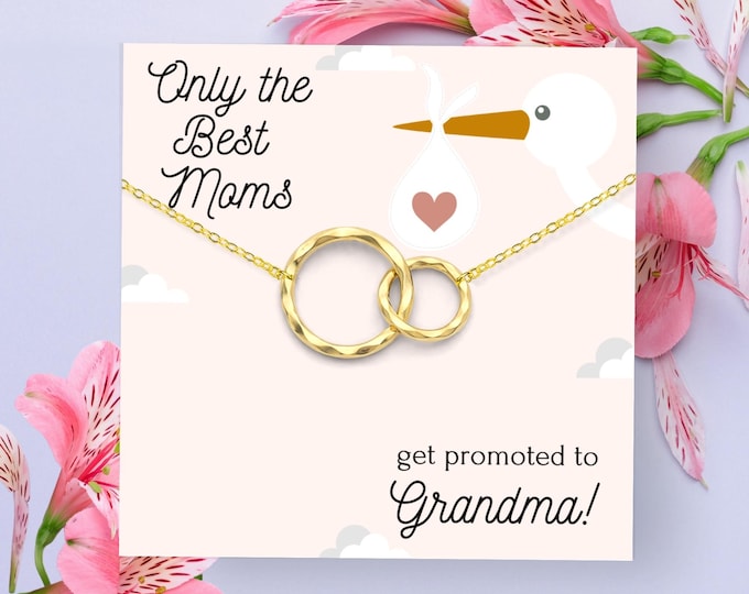 New Grandma Gift, Promoted to Grandma, pregnancy reveal Gift for New Grandmother Gift for New Grandma Gifts, First Time Grandma necklace