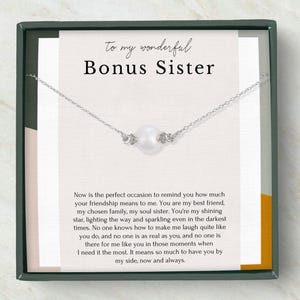 Collier soeur bonus, collier délicat meilleur ami, cadeau belle-soeur, soeur du marié, cadeau bijoux de demoiselle d'honneur, anniversaire de belle-soeur