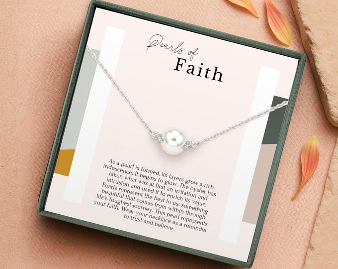 Confirmation or Baptism Gift, Sterling Silver Faith Jewelry Gift, Cancer Recovery Gift, Tough Times, Infertility Gift, Chemo Gift
