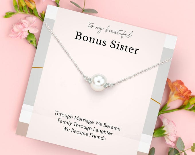 Sister in Law Gift Necklace – Sterling Silver Interlocking Circles Friendship Jewelry, Unbiological Sister & Sister of the Groom Gift