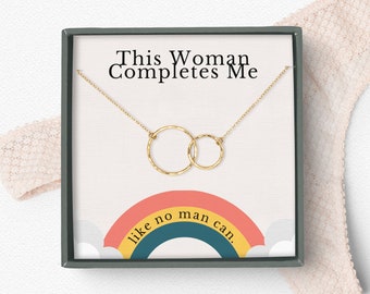 Lesbian Necklace Gifts for Girlfriend | LGBT Necklaces Jewelry Present | Lesbian Girlfriend Gift | Lesbian wedding gift | Anniversary gift