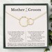 Mother of Groom gift from Bride,Thank you for raising the man of my dreams, Mother in Law necklace gift, Poem card, Interlocking Circles