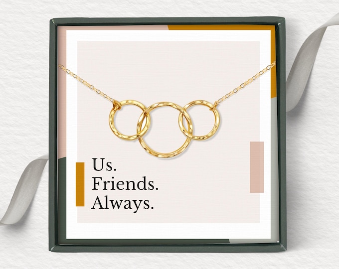 Friendship necklace for 3 • Best Friends necklace for 3, Friendship necklace set of 3, Best friends long distance, Friends forever