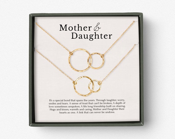 Mother Daughter Necklace set Mothers day Necklace Mother | Etsy