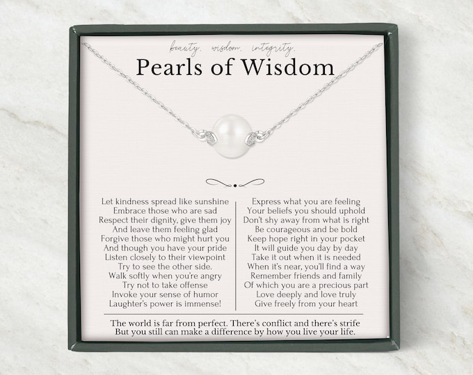 Graduation gift for her | Pearl pendant necklace | Graduation gift for granddaughter | Congratulations gift | Daughter graduation