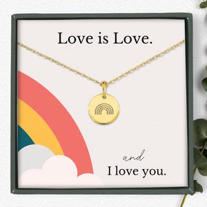 LGBT Couple Necklace | Lesbian Initial Necklace Gold and Silver | Girlfriend Gifts for Her | Pride Jewelry for Her or Him