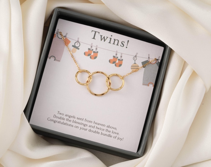 New mom gift jewelry, Mom of twins necklace, Gift for New Mom Necklace, New mommy Gift for first Mother's day, Pregnancy jewelry, Twins mom