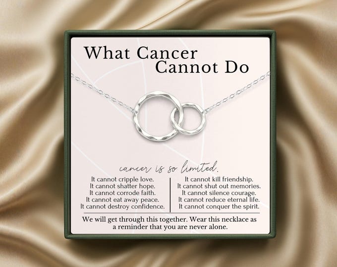 Breast Cancer Survivor Gift | Mastectomy Recovery Gifts | Encouragement Necklace | Cancer Survivor Jewelry | Sterling Silver Necklaces