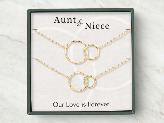 Aunt Niece Necklace Set Aunt Niece Gift 