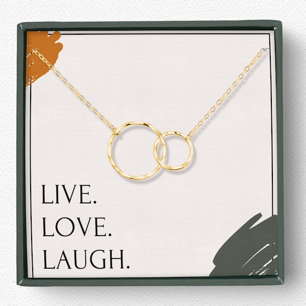 Bevestiging ketting geschenken | Leef liefde lach kettingen | Positieve bevestiging sieraden voor vrouwen | Motiverende affirmaties cadeau-ideeën