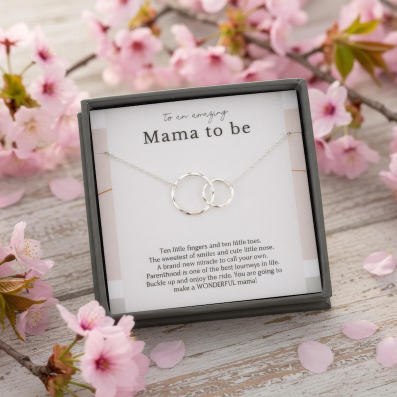 First Time Mom Gift, New Mom Gift Jewelry, Gift for New Mom Necklace, New mommy Gift for first Mother's day, Pregnancy jewelry necklace Sterling Silver