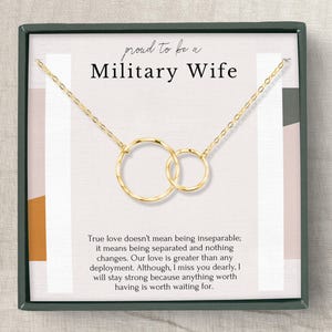 Military Wife Gift Necklace | Deployment Gift for Wife | Proud Military Wife | Army Navy Wife Gift | Military Spouse Jewelry