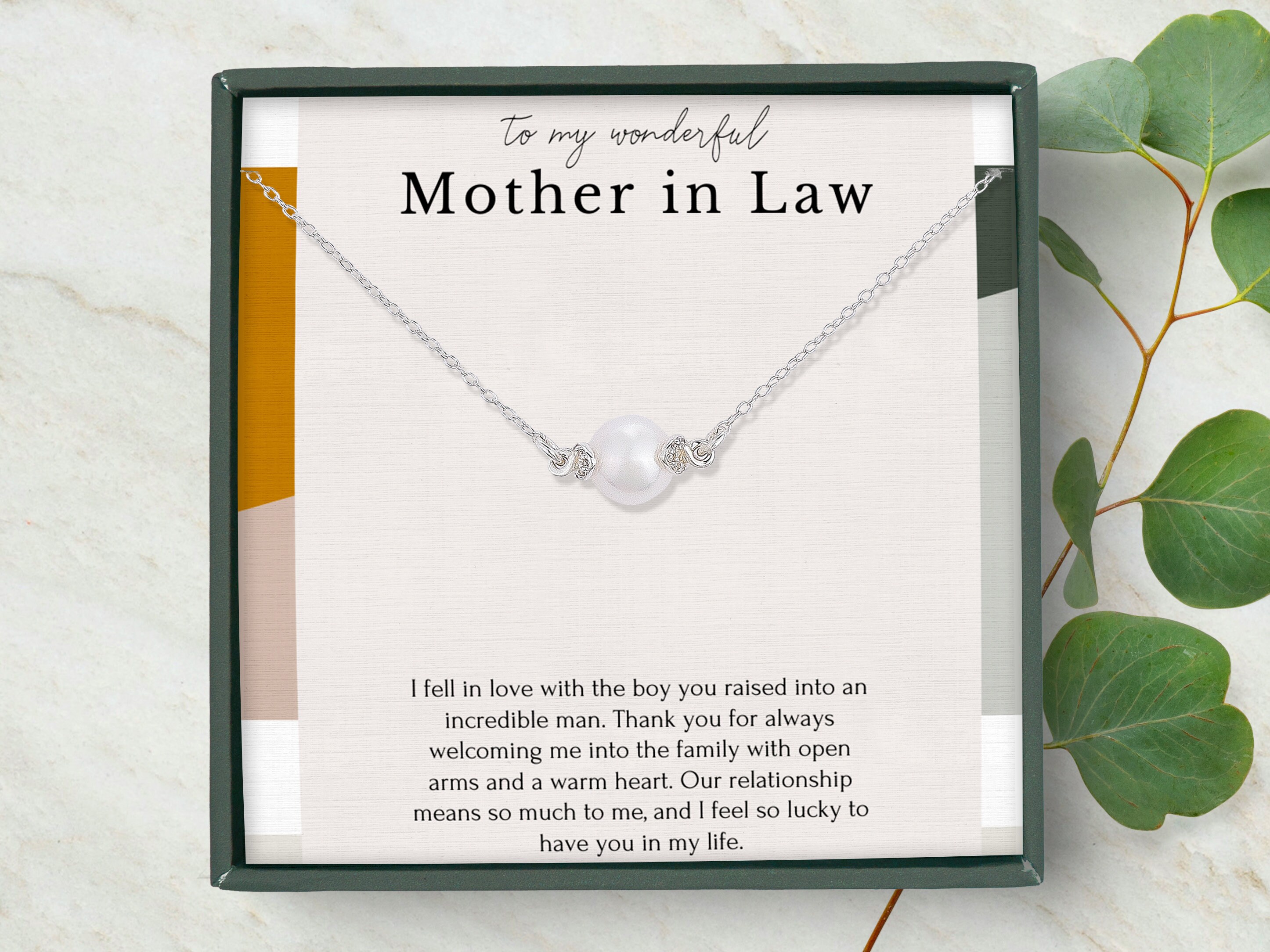 Mother in Law Necklace Wedding Gift 