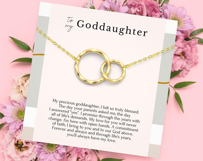 Goddaughter gifts from godmother | Girls baptism necklace | Christening gift for goddaughter | Confirmation gift | Baptism gift girl
