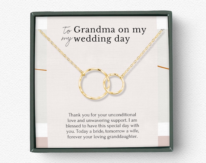 Grandmother of the Bride gift, Grandma of the Bride gift, Wedding gift for Grandma, Rehearsal dinner, Silver necklace