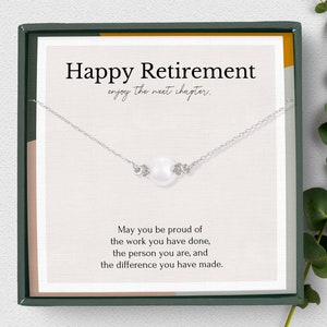 Retirement Gifts for Women | Farewell Necklace Gift | Female Retirement Necklace Gifts with Message Card | Goodbye Jewelry Gift for Coworker