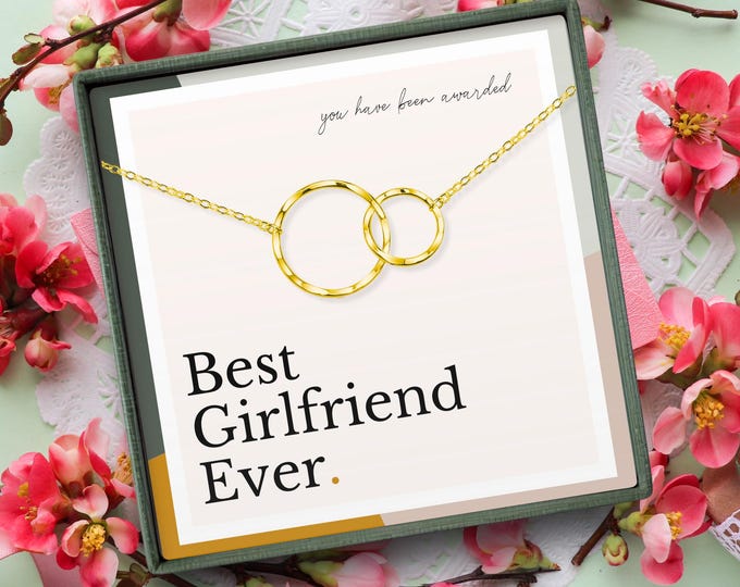 Girlfriend Gift Necklace | Cute Gifts for Girlfriend | Best Girlfriend Ever Gift Idea | Girlfriend Birthday | Valentine’s Day Gift for Her