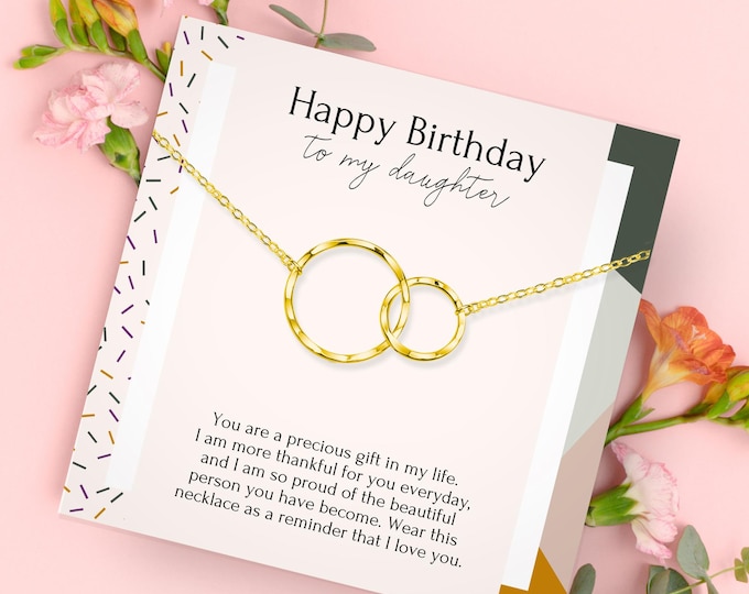 Bday Gifts for Daughter | Gift From Mom | 16th, 21st, 30th Birthday Jewelry Ideas for Her | Sterling Silver Mother To My Daughter Necklace
