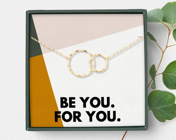 Positive Affirmation Necklace for Women | Self Care Gift For Her | Self Worth Self Esteem Self Love Boost | Birthday Present or Just Because