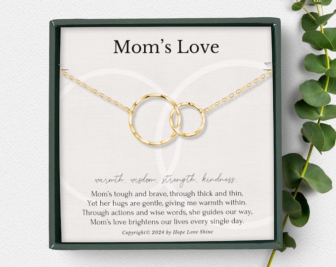 Mother's day necklace Gift Mom's love Poem Jewelry for Mom Birthday