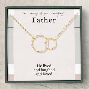 Father Remembrance Necklace Gift | In Memory of Father Gifts | Loss of Dad Necklaces | Memorial Jewelry Gifts | Bereavement Gift Necklace