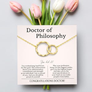 Doktor der Philosophie Graduierung & Herzlichen Glückwunsch Geschenk für Sie, PhD Geschenk für Doktor, Philosophie Studenten, Doktoranden Halskette aus Sterlingsilber