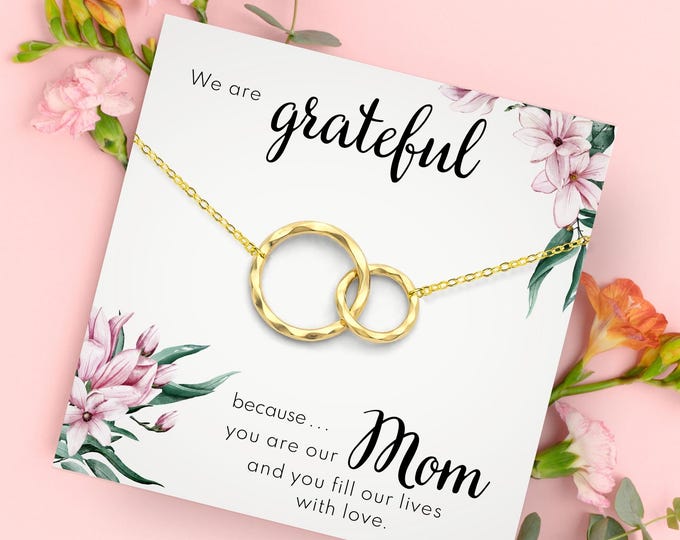 Gift for Mom from Daughter, Gold or Sterling Silver Mothers Day Jewelry, Birthday Gift for Her, Thank You Mom Present, New Mom Necklace