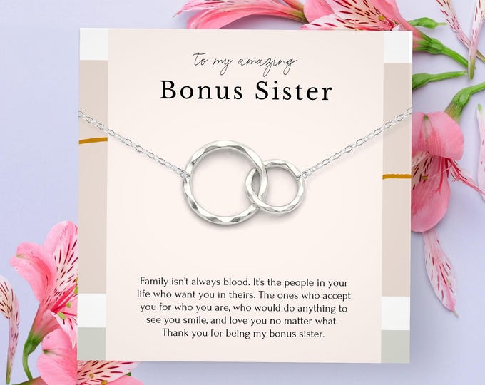 Bonus Sister Gift | Sister in law gift for wedding | Unbiological sister necklace | Wedding jewelry | Best friend necklace