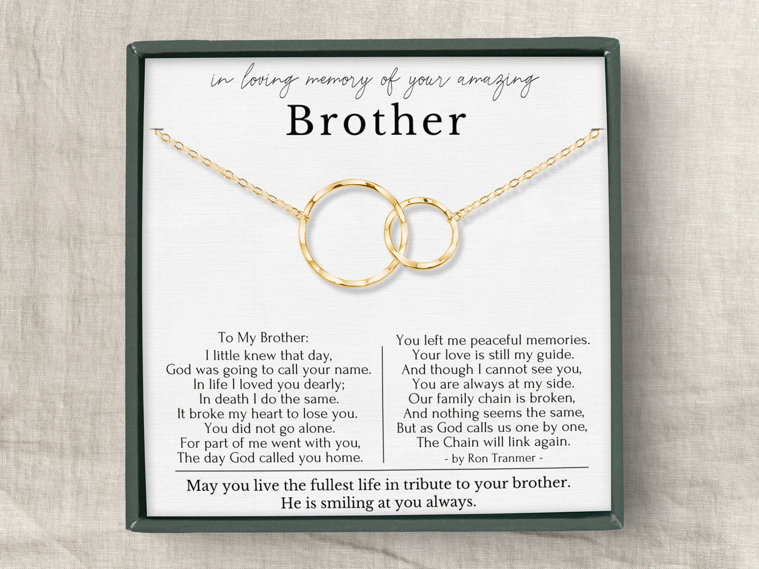 Loss of Brother Gifts Loss of Brother Poem Gift Loss of Brother