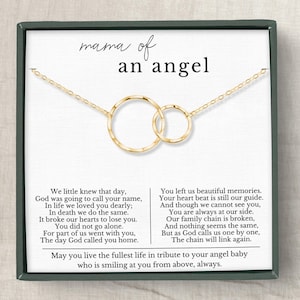 Fehlgeburt Geschenk Halskette, Totgeborene Halskette, Schwangerschaft Verlust, Trauer Geschenk, Mutter eines Engel Halskette, Sterling Silber