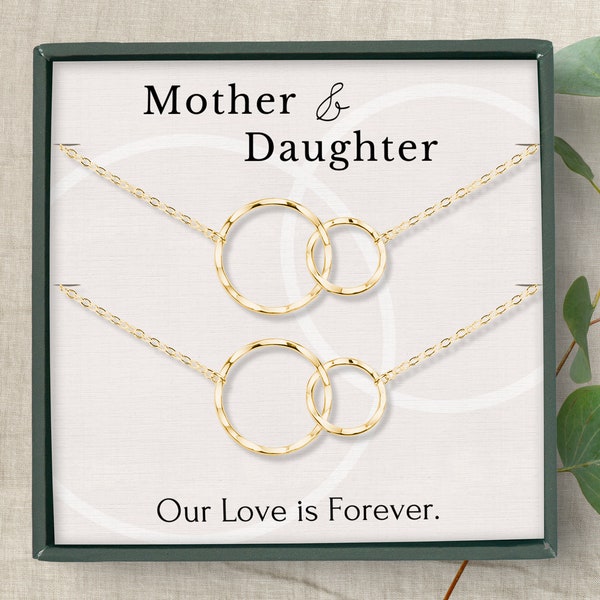 Mother daughter necklace set | Mom gift from daughter | Mothers day present | Mom and daughter gifts | Mom birthday gift | Matching jewelry