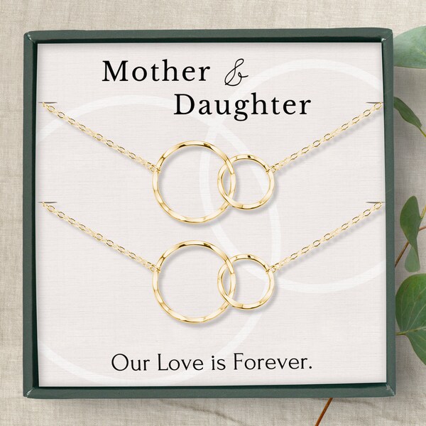 Gold Matching Mother Daughter Necklace Etsy
