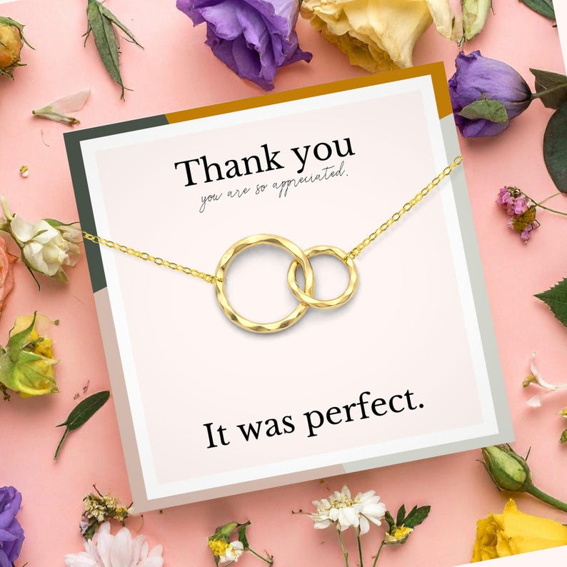 Regalo di ringraziamento per il coordinatore del matrimonio, regalo per il wedding planner, regalo per il coordinatore del matrimonio, regalo per l'organizzatore della festa, regalo dalla sposa, 2-RING GOLD