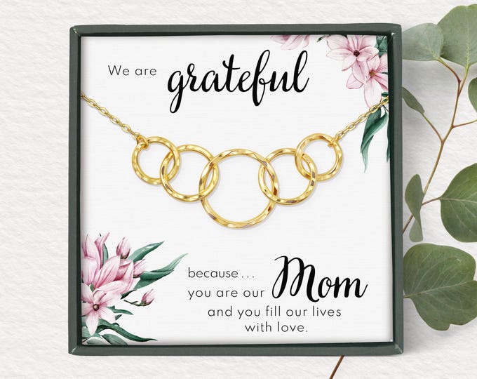 Mom gift from kids | Mothers day gifts for mom necklace | Birthday gift for mom | Mother necklace from daughter and son | Jewelry for mom