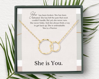 Cancer Survivor Gift Necklace | Strength Jewelry Necklaces | Breast Cancer Jewelry |  Inspirational gifts for cancer patients |Sympathy gift