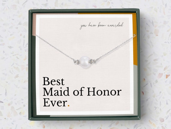 Maid of honor necklace gift deals