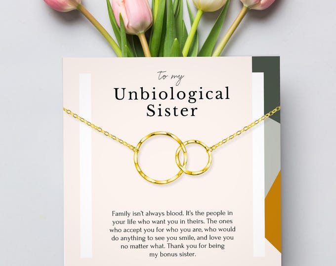 Sister in Law Gift, Best Friend Necklace, Bonus Sister, Soul Sisters, Unbiological Sister, Bridesmaids Present, Sterling Silver jewelry