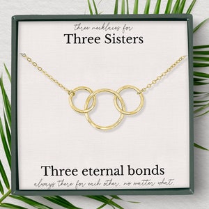 Sisters Necklace for 3 Sister Gift From Sister Birthday Big Sister