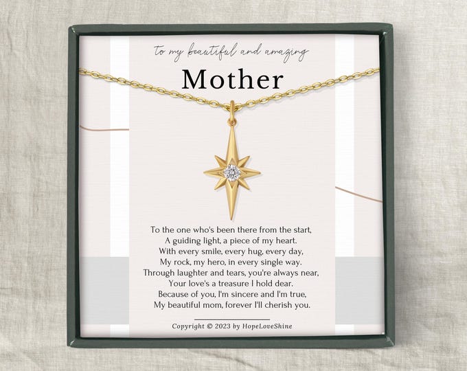 Mothers's day necklace gift • Mom gift from Son Daughter Wedding Day • Mother's day necklace • Mom Birthday gift ideas • Thank you Mom gift
