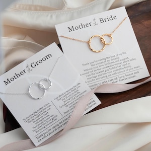 Mother of Groom gift from Bride, Mother of the Bride Gift from Groom combo • Future Mother in Law necklace necklace gift box message card