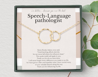 Speech language pathologist gift | Speech therapist gift | Necklaces for women | SLP jewelry gift | Thank you gift | Appreciation gifts