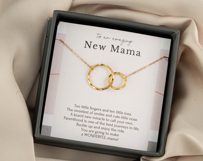 New Mom Gift box, New mom necklace Gifts Jewelry, Gift for New Mum Necklace, First Mother's day gift, Pregnancy jewelry necklace