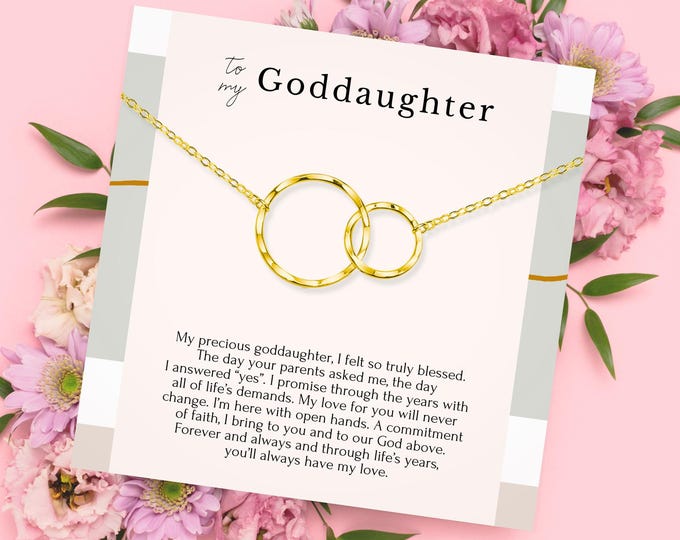 Goddaughter gifts from godmother | Girls baptism necklace | Christening gift for goddaughter | Confirmation gift | Baptism gift girl
