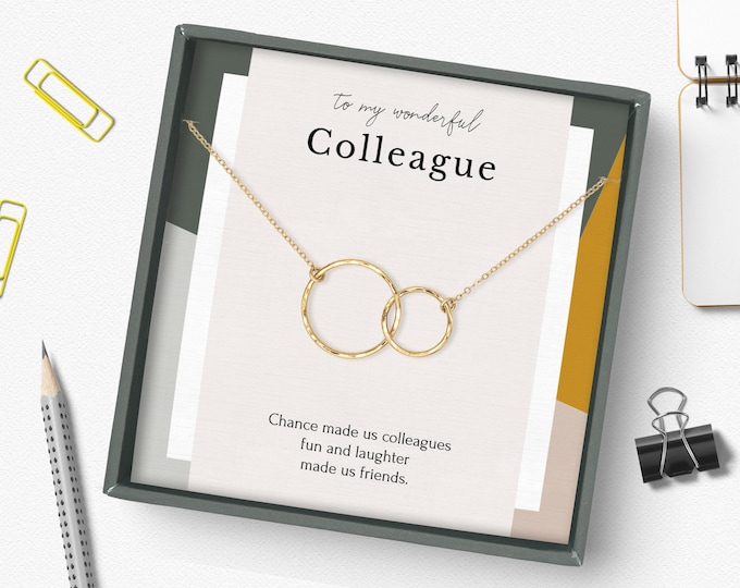 Farewell gift for coworker | Colleague leaving gift | Goodbye gift for coworker | Friendship necklace | Going away gift for coworker