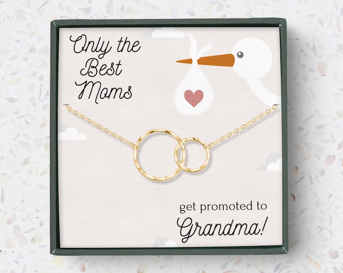 New Grandma Gift, Promoted to Grandma, pregnancy reveal Gift for New Grandmother Gift for New Grandma Gifts, First Time Grandma necklace